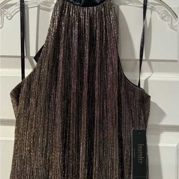Laundry by Shelli Segal Gold Shimmer Party Dress NWT - Picture 7 of 10